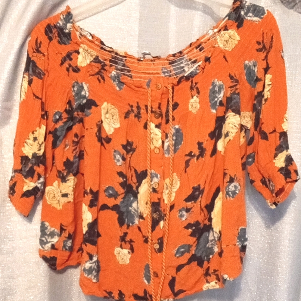 Button down floral top